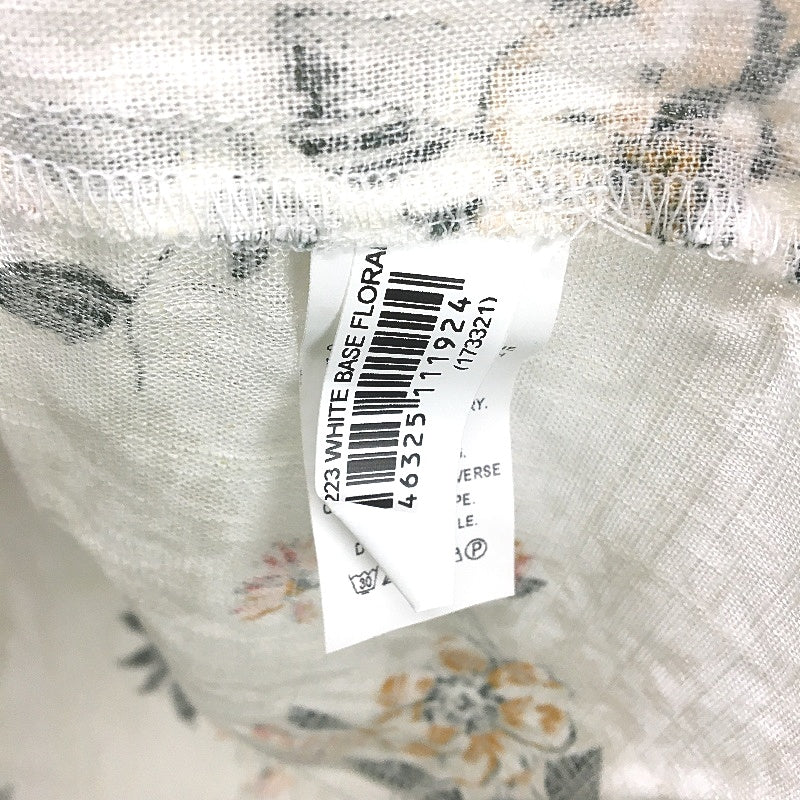 Jeanswest Penelope Linen Blend White With Floral Summer Top Ladies Size 10 NEW