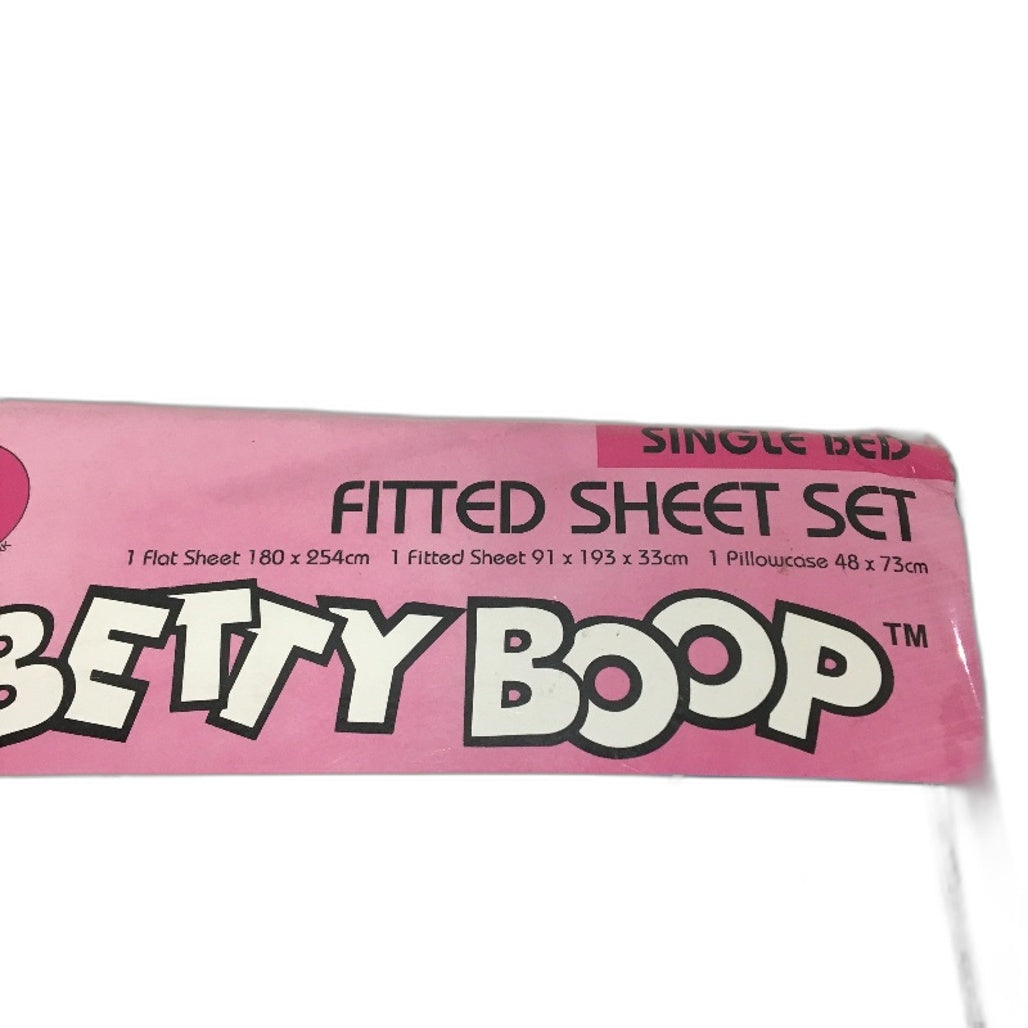 Betty Boop Purple Licenced Doggy In The Window Fitted Sheet Set SINGLE NEW