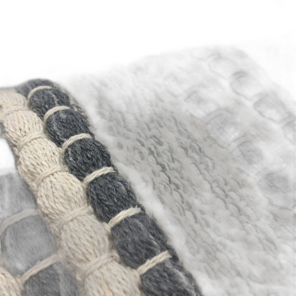 Kirkton House Grey Natural Textured Cotton Blend Laundry Mat 60 x 90cm NEW