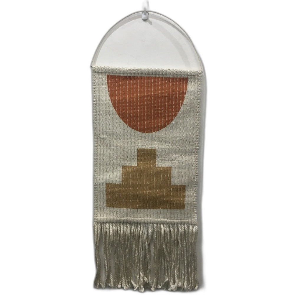 Target 2 Pack Neutral Toned Textured Fibre Wall Hangings On Metal Loops NEW