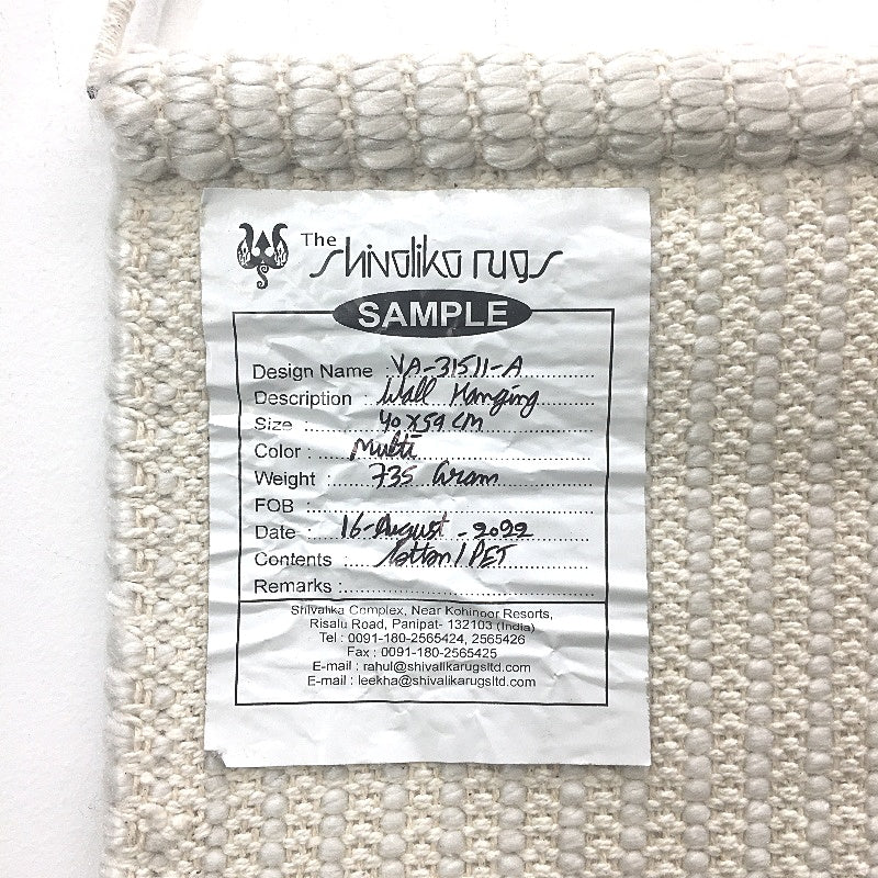 Target 2 Pack Neutral Toned Textured Fibre Wall Hangings On Metal Loops NEW