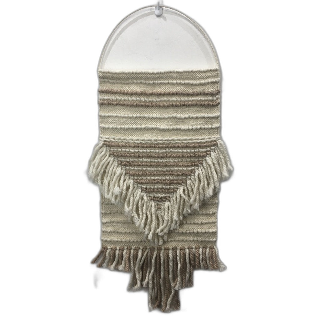 Target 2 Pack Neutral Toned Textured Fibre Wall Hangings On Metal Loops NEW