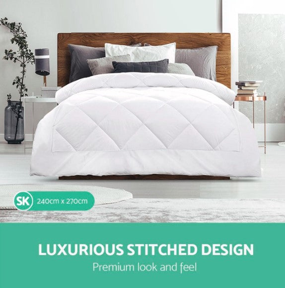 Giselle Bedding 700GSM Microfibre Bamboo Quilt Super King NEW