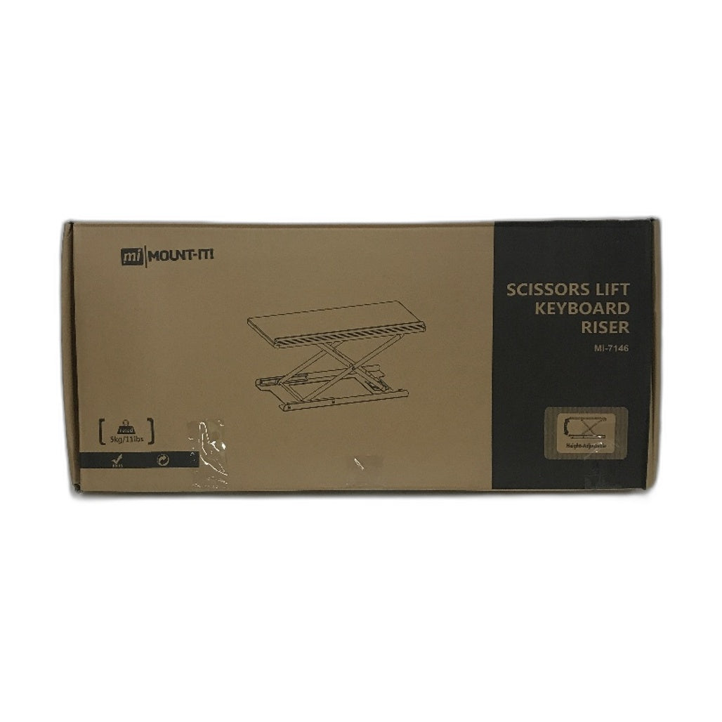 Mount It Height Adjustable Standing Keyboard Platform Black 60 x 30cm NEW