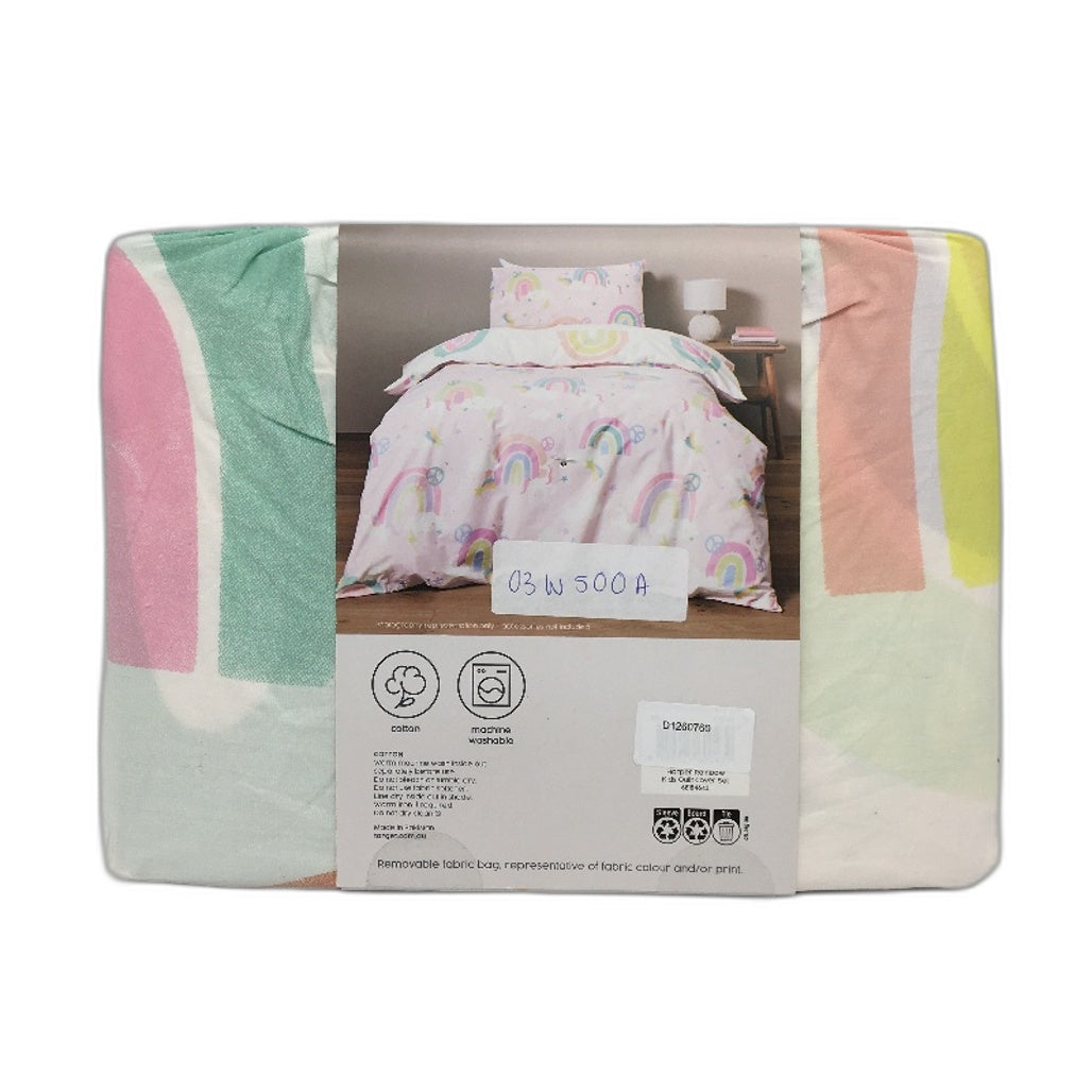 Target 250TC Cotton Harper Rainbow Kids Quilt Cover Set SINGLE Bed NEW