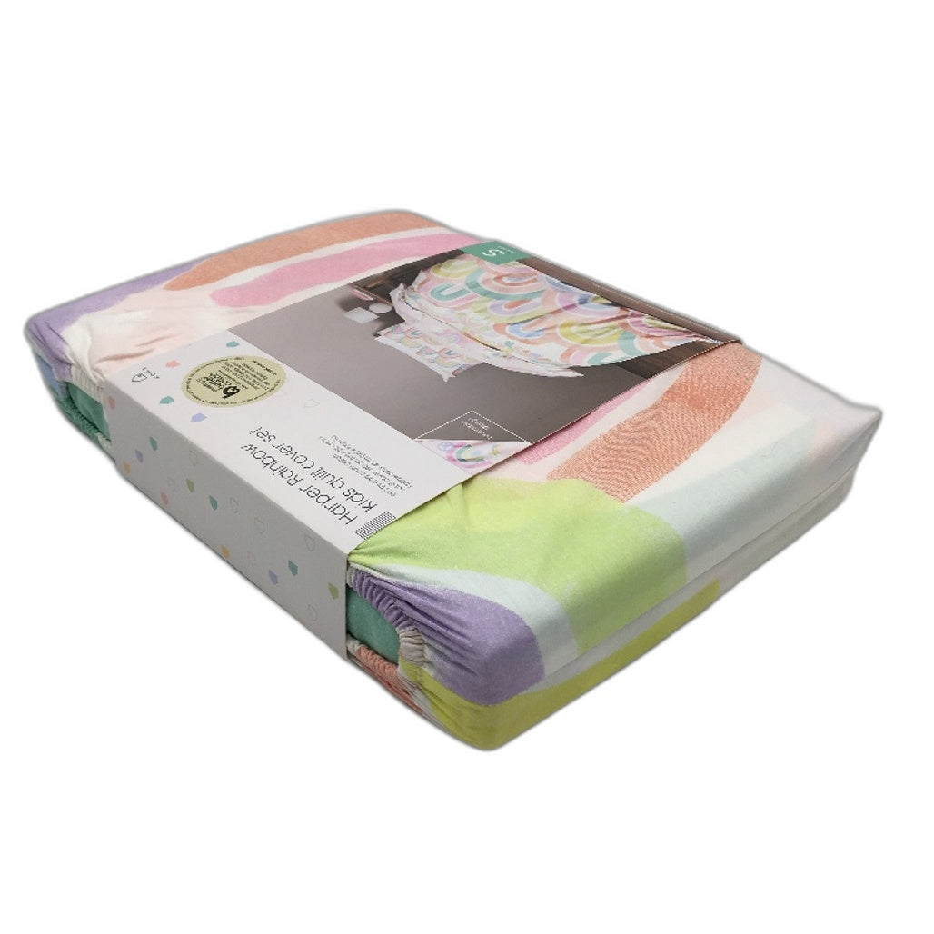 Target 250TC Cotton Harper Rainbow Kids Quilt Cover Set SINGLE Bed NEW