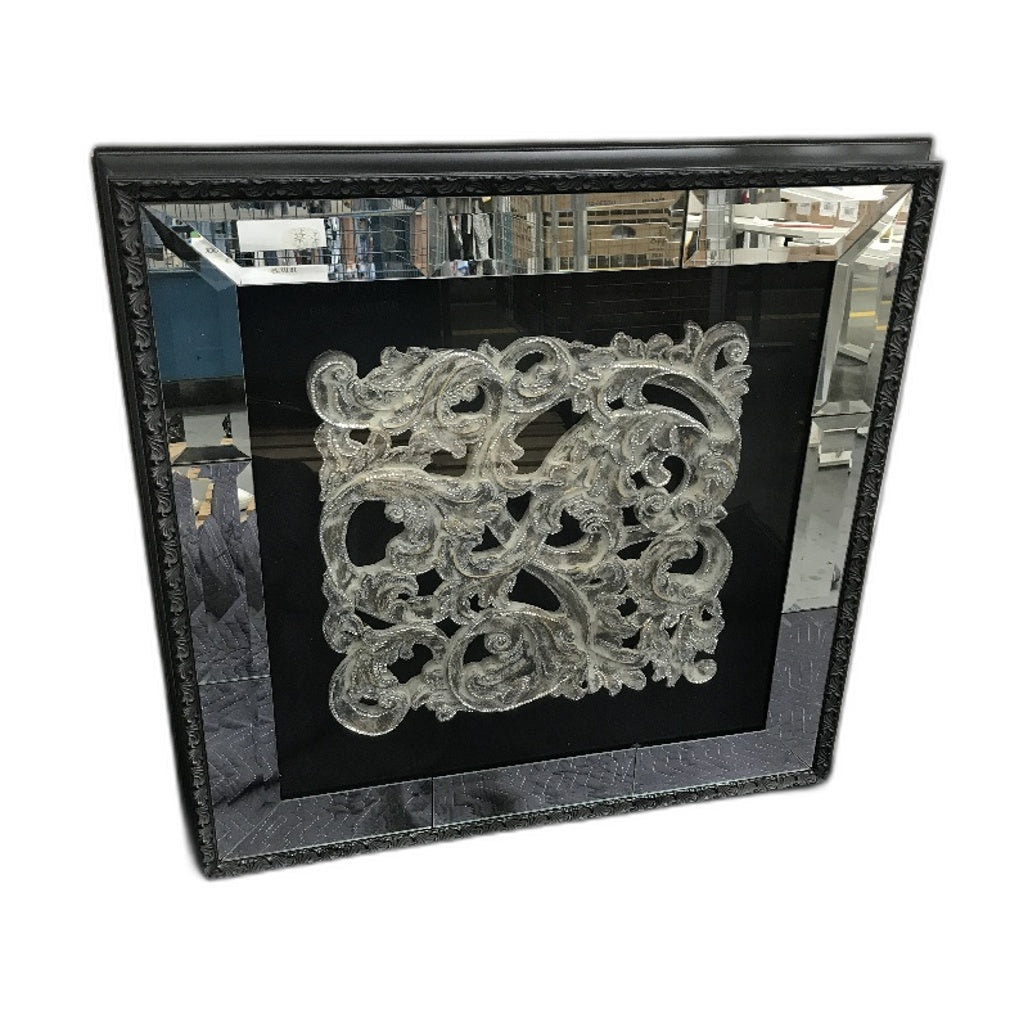 Framed Wall Hanging Art 3D Spatial Sculpture Decorative Display 100x100cm