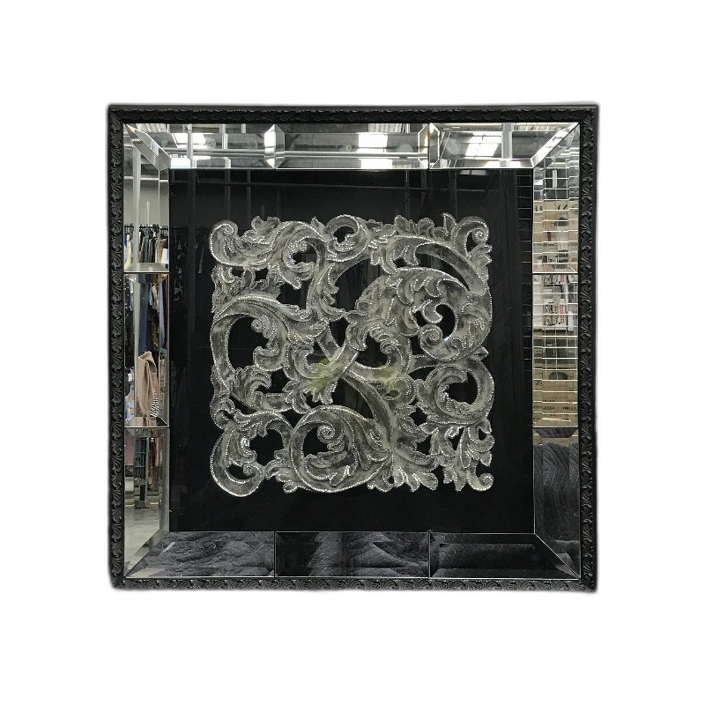 Framed Wall Hanging Art 3D Spatial Sculpture Decorative Display 100x100cm