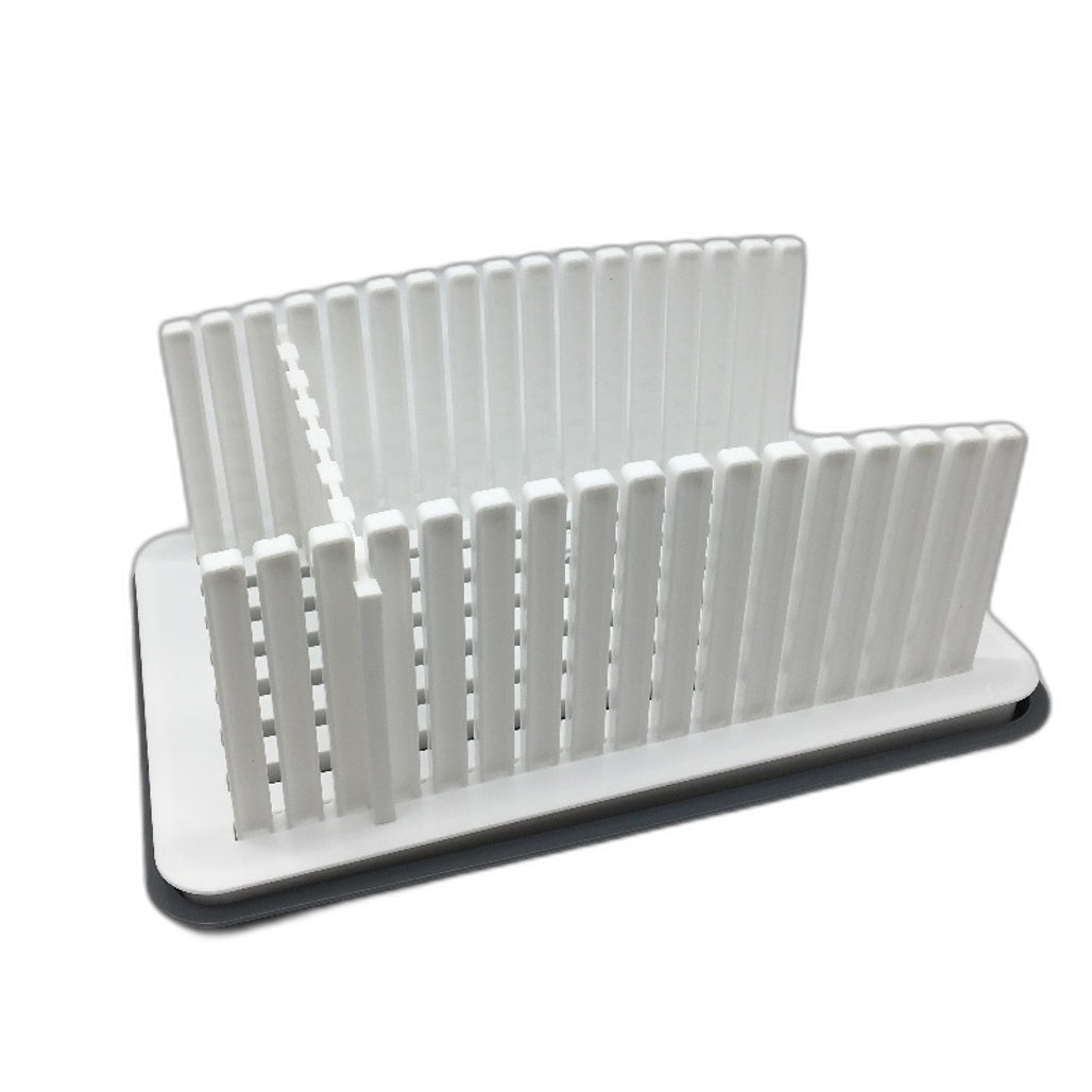 Compact Kitchen Bread Slicer With Crumb Catcher Tray Easy Uniform Slicing NEW