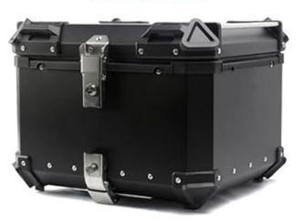 Iproods 55L Motorcycle Aluminium Alloy Black Tailbox Top Case NEW