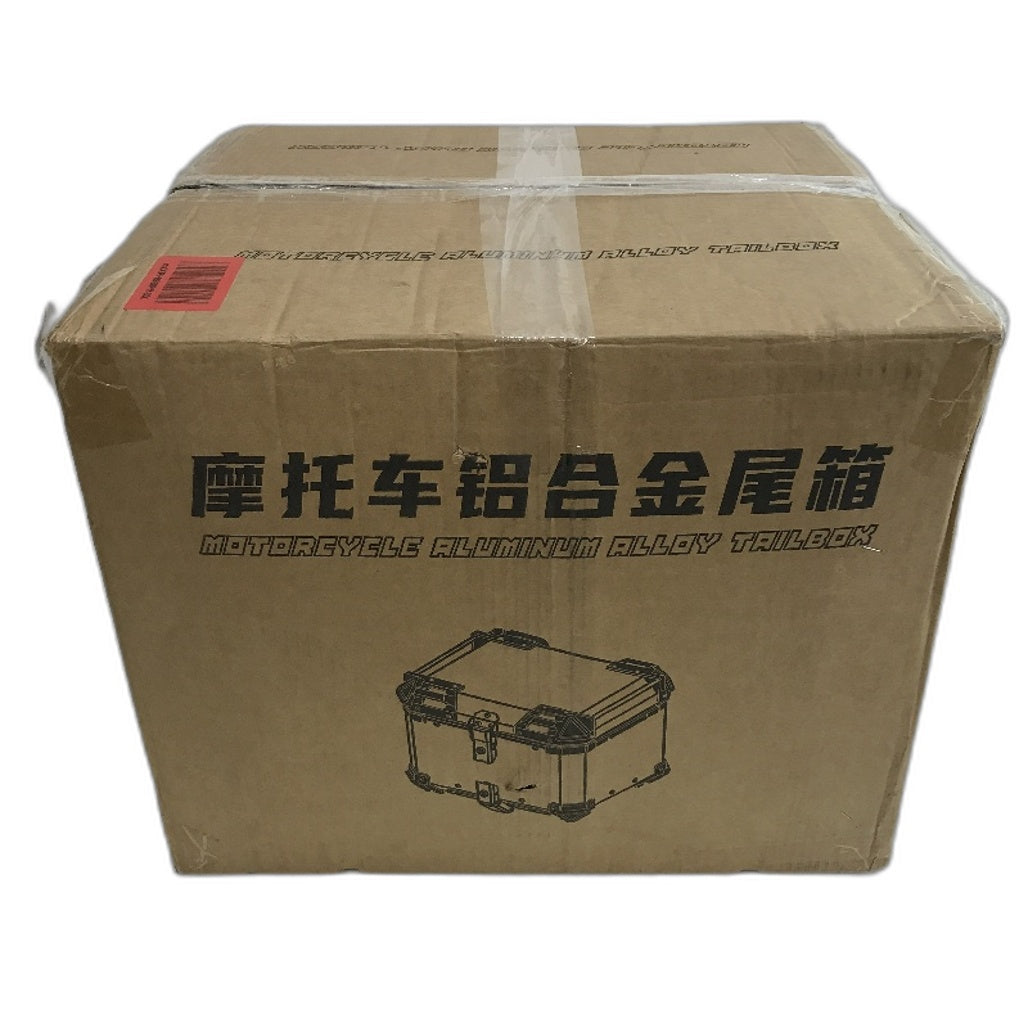 Iproods 55L Motorcycle Aluminium Alloy Black Tailbox Top Case NEW