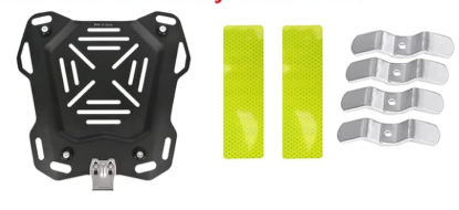 Iproods 55L Motorcycle Aluminium Alloy Black Tailbox Top Case NEW