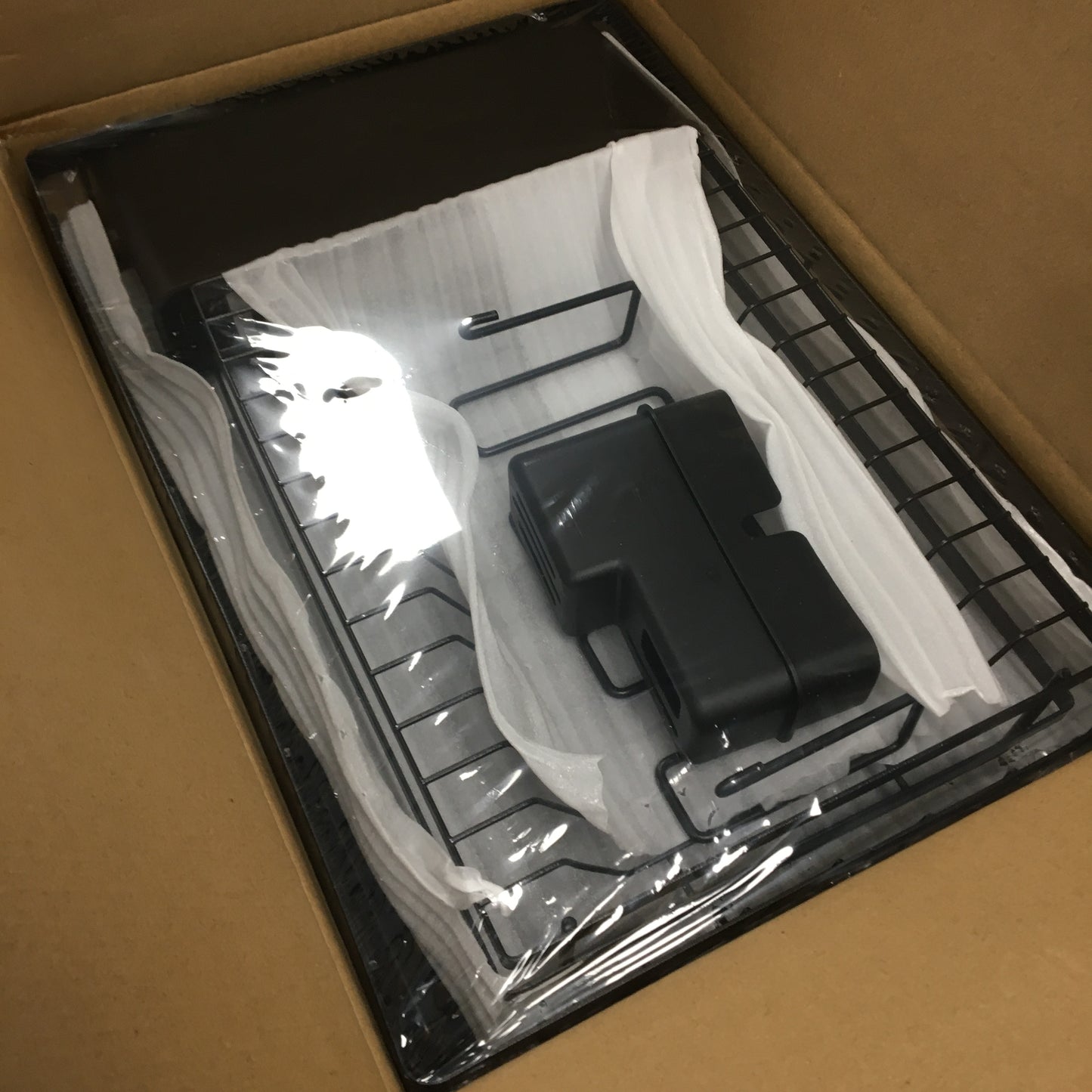 2 Tier Black Dish Drying Rack 360 Rotating Drainer Board NEW