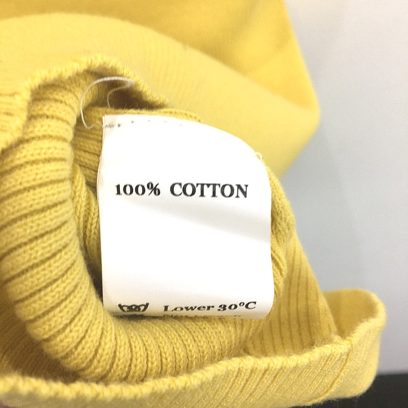 SNDYS 100% Cotton Marigold Yellow Stretch Ribbed Slim Fit Sleeveless Dress NEW