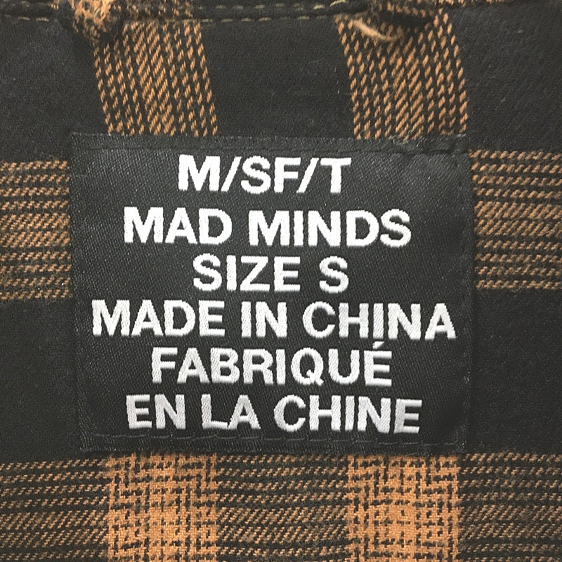 Misfit Mad Minds Brown Flannel Lined Canvas Style Jacket Mens Size S NEW