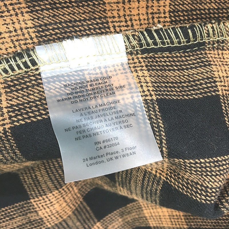 Misfit Mad Minds Brown Flannel Lined Canvas Style Jacket Mens Size S NEW