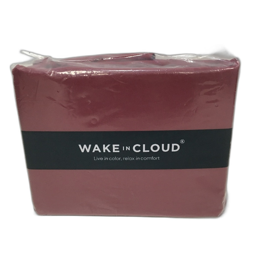 Wake In Cloud Easycare Quickdry Burgandy Red Quit Cover Set QUEEN Bed NEW