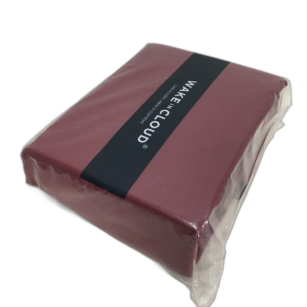 Wake In Cloud Easycare Quickdry Burgandy Red Quit Cover Set QUEEN Bed NEW
