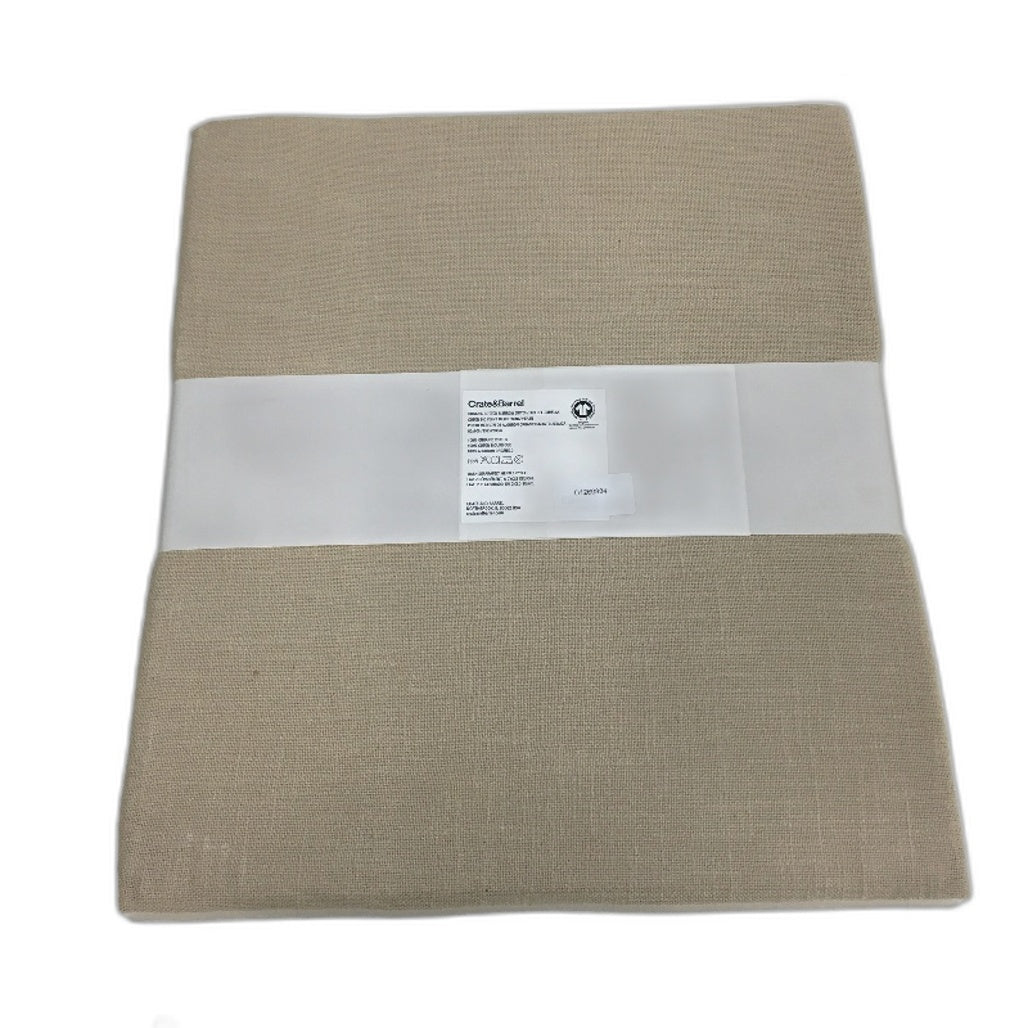 Crate & Barrel Merrow Stitch Flax Organic Cotton Tablecloth 60x90cm NEW