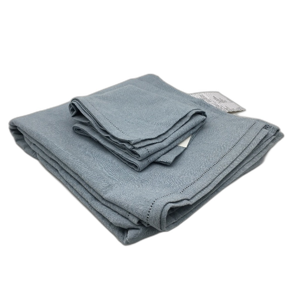 Target Home Sky Blue 100% Cotton Tablecloth & Matching Table Runner Set NEW