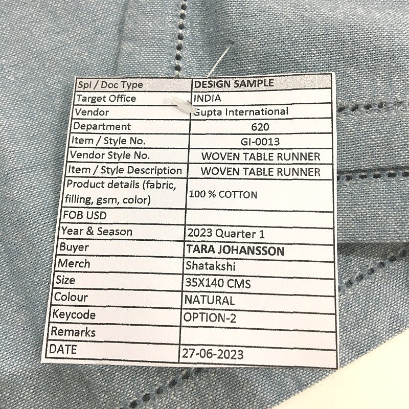 Target Home Sky Blue 100% Cotton Tablecloth & Matching Table Runner Set NEW