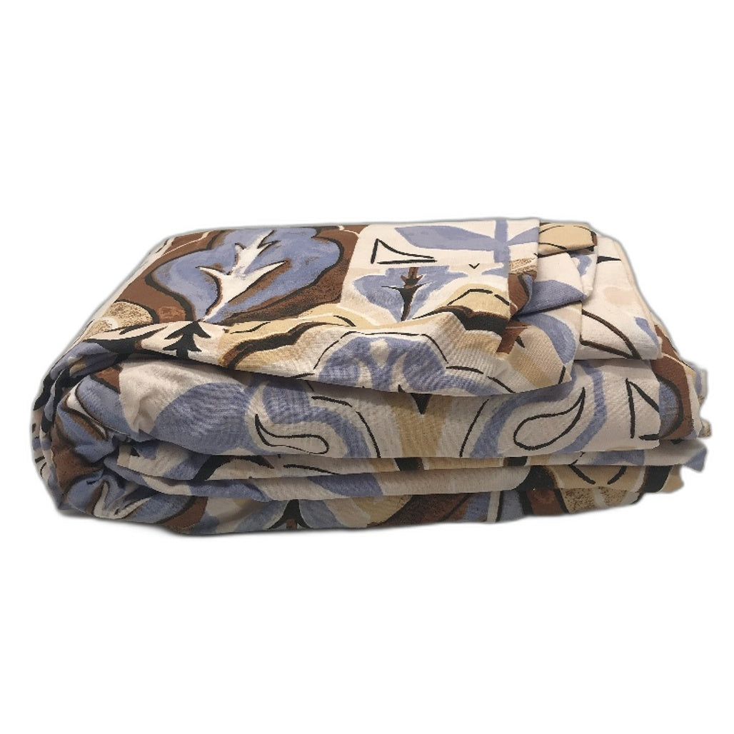 Target Home Blue Brown Floral Geo Pattern Cotton Blend Quilt Cover Set QUEEN NEW