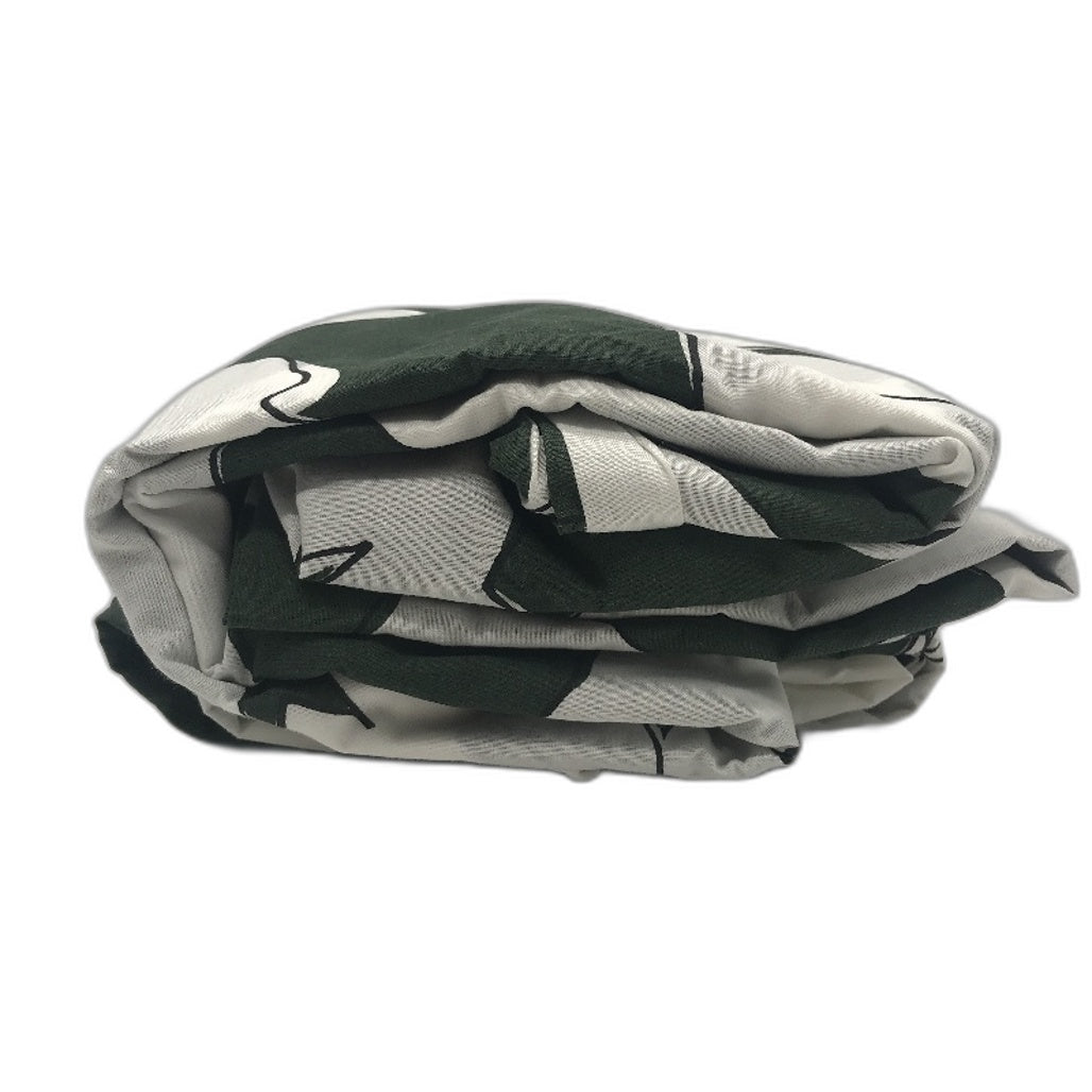 Target Home Green White Solis Abstract Leaf Cotton Quilt Cover Set QUEEN NEW