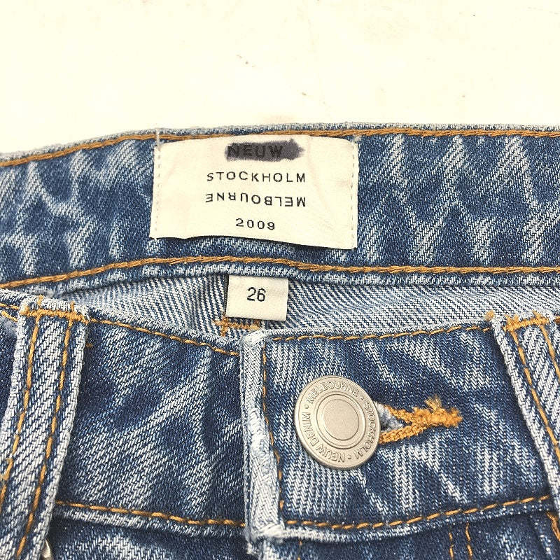 NEUW Nico Straight High Rise Ophelia Blue Denim Jeans Ladies Size 26 NEW