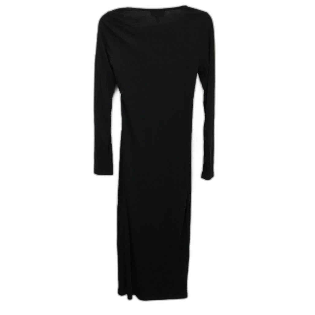 Neon Hart Kaley Cut Out Black Midi Bodycon Dress Ladies Size Large NEW