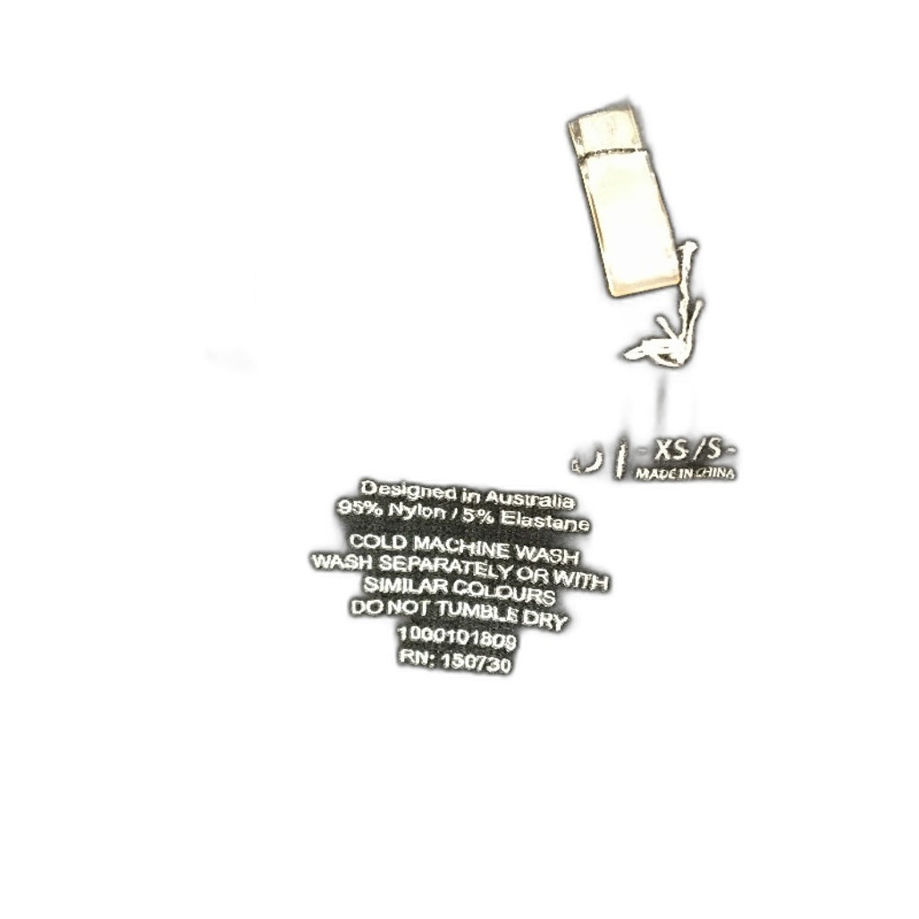 Subtitled Sports Club Long Sleeve Quarter Zip Black Top Ladies Size XS/S NEW