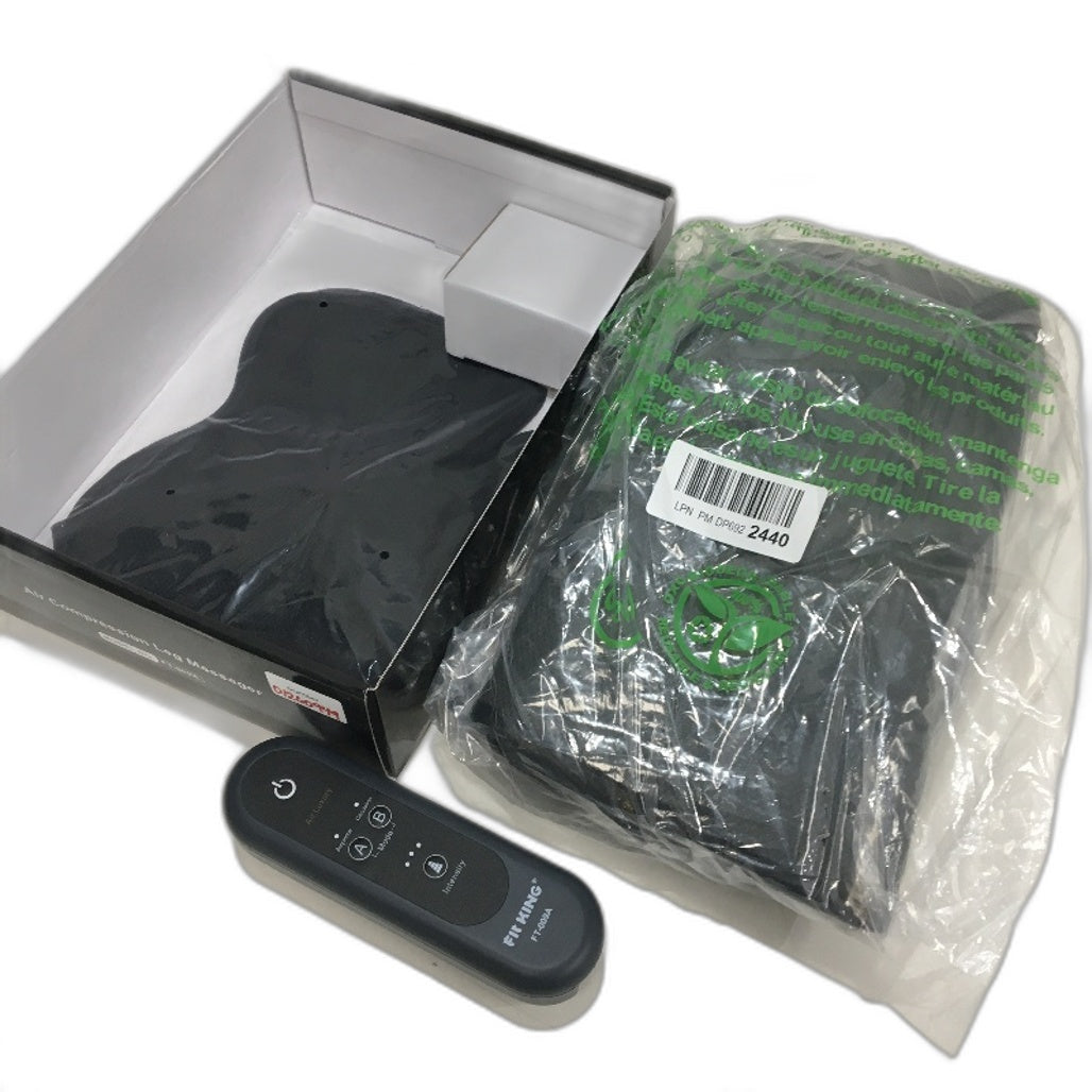 FIT KING FT-009A 2 Mode 3 Intensity Air Compression Leg Massager in Black NEW