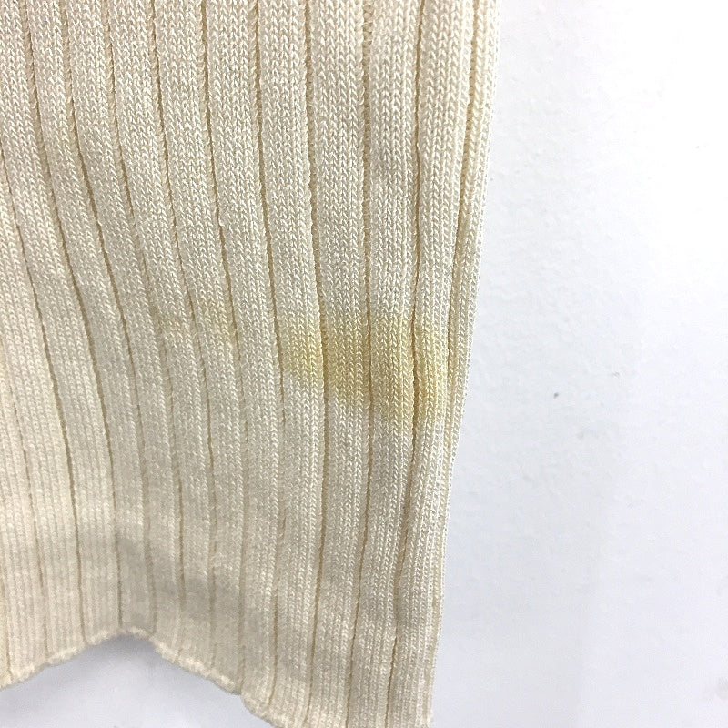 Subtitled Ribbed Knit Cream Viscose Maxi Skirt Ladies Size Small NEW