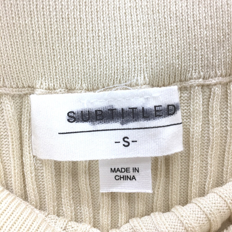 Subtitled Ribbed Knit Cream Viscose Maxi Skirt Ladies Size Small NEW