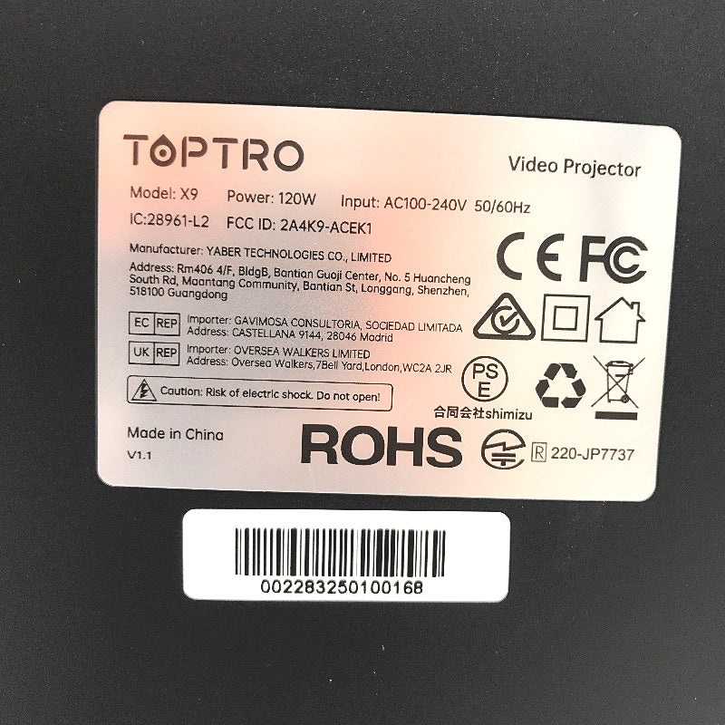 TOPTRO X9 Built in Smart OS Native 1080p Dolby Audio Video Projector DEMO