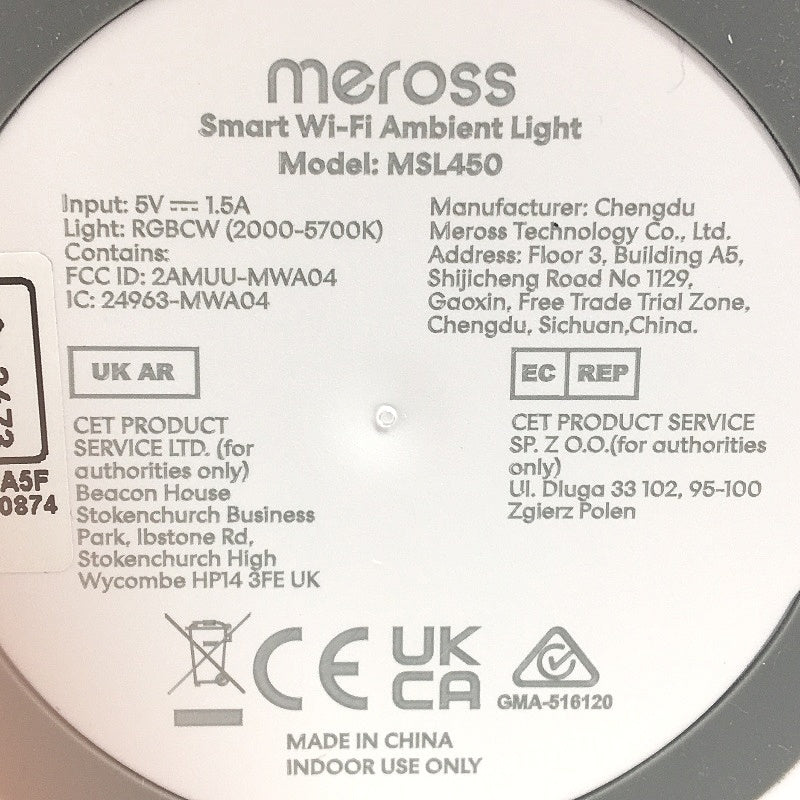 Meross MSL450 Smart Home Compatible WiFi Touch Ambient Desktop Light NEW