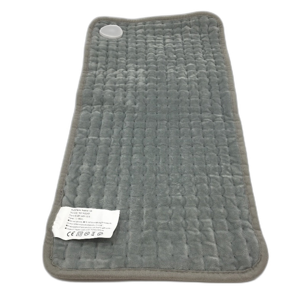 Soft Plush Comfort Electrical Heating Pad for Pain Relief in Grey 60x30cm NEW
