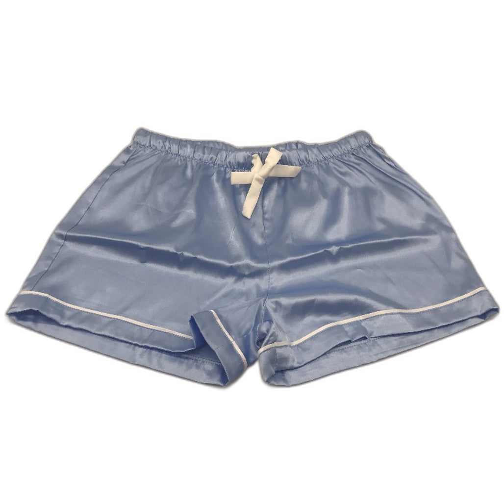 Peter Alexander Kids Satin Pyjama Shorts Cornflower Blue Size Youth AU 14