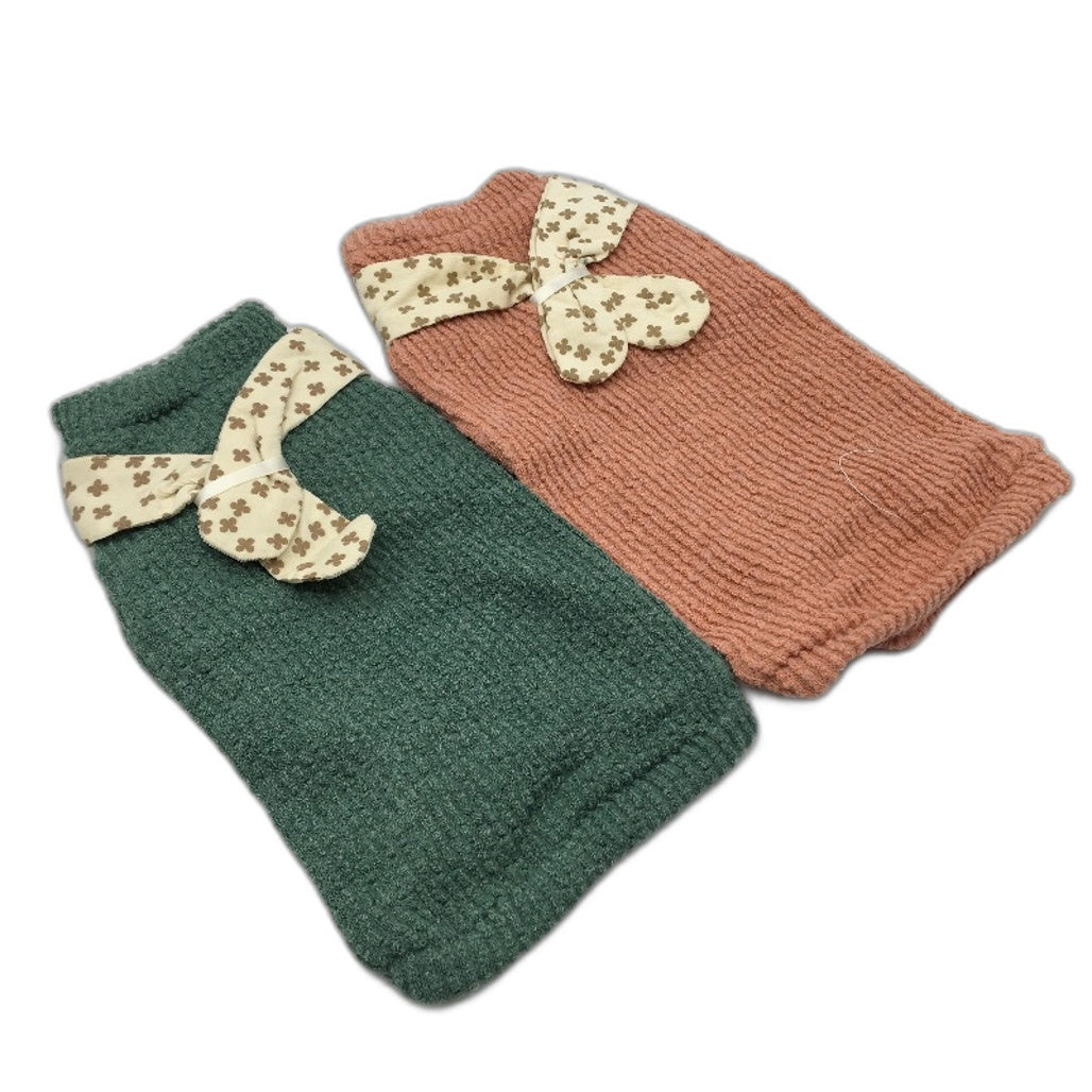 14 Pcs Bundle Orange & Green Doggy Sweaters With Accessories Dog Size 2XS & 3XS