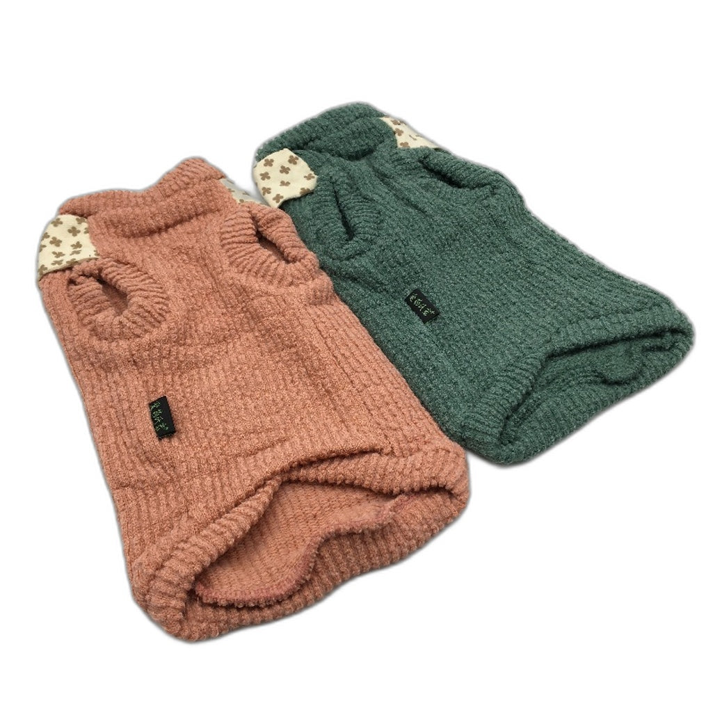 14 Pcs Bundle Orange & Green Doggy Sweaters With Accessories Dog Size 2XS & 3XS