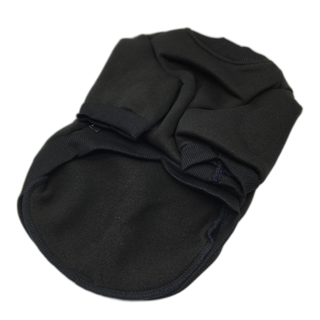 Milo & Mink 7 Pcs Black Fleece Doggy Sweater & Accessories Bundle Dog Size XS