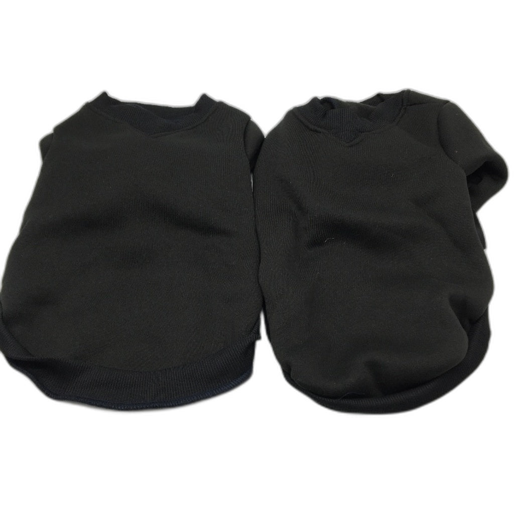 Milo & Mink 4 Pcs Black Fleece Doggy Jumper & Pink Bell Bow Collars Dog Sz Small