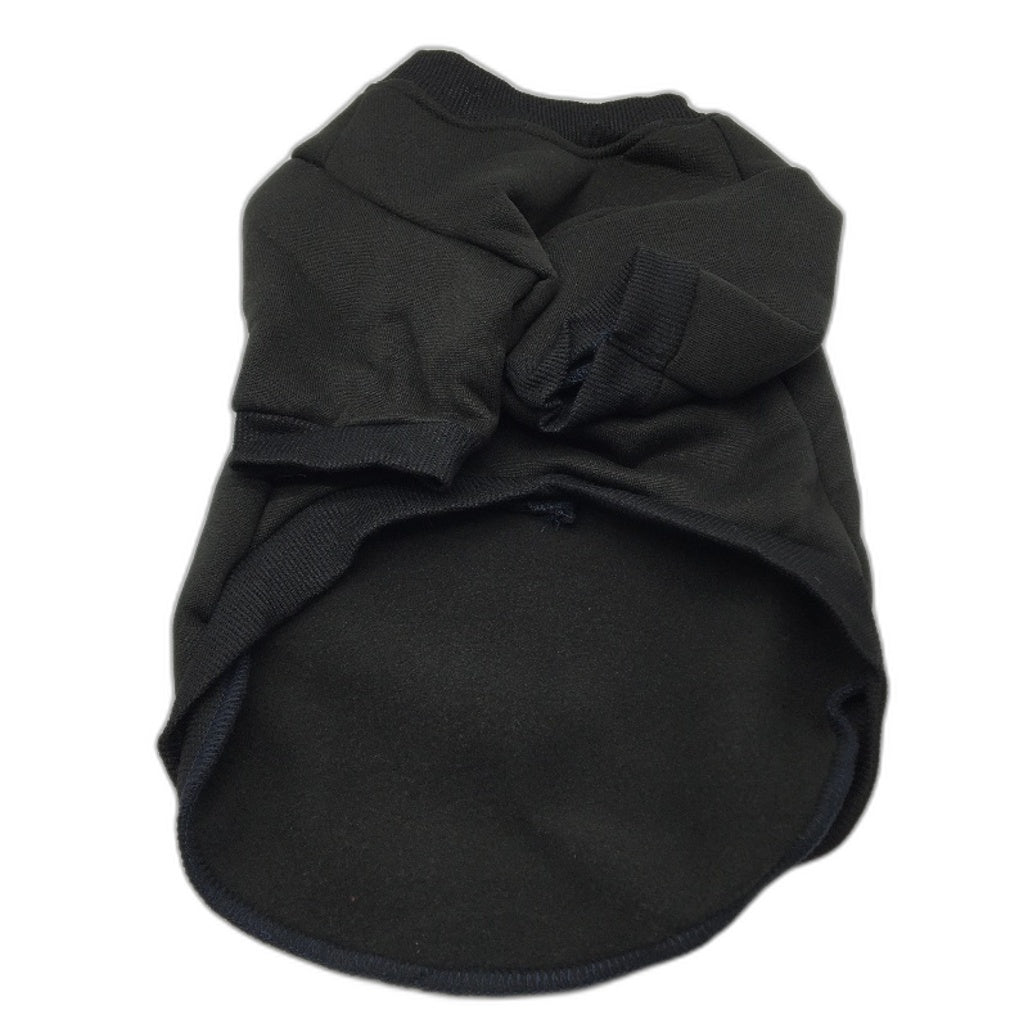 Milo & Mink 4 Pcs Black Fleece Doggy Jumper & Pink Bell Bow Collars Dog Sz Small