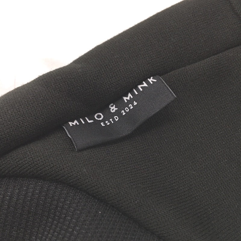 Milo & Mink 4 Pcs Black Fleece Doggy Jumper & Pink Bell Bow Collars Dog Sz Small