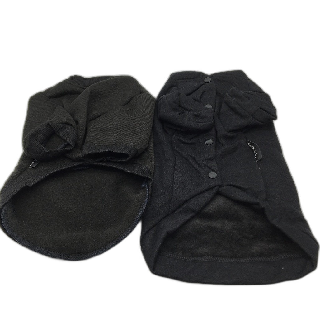 Milo & Mink 8 Pcs Black Fleece Doggy Jumpers & Accessories Bundle Dog Size XS