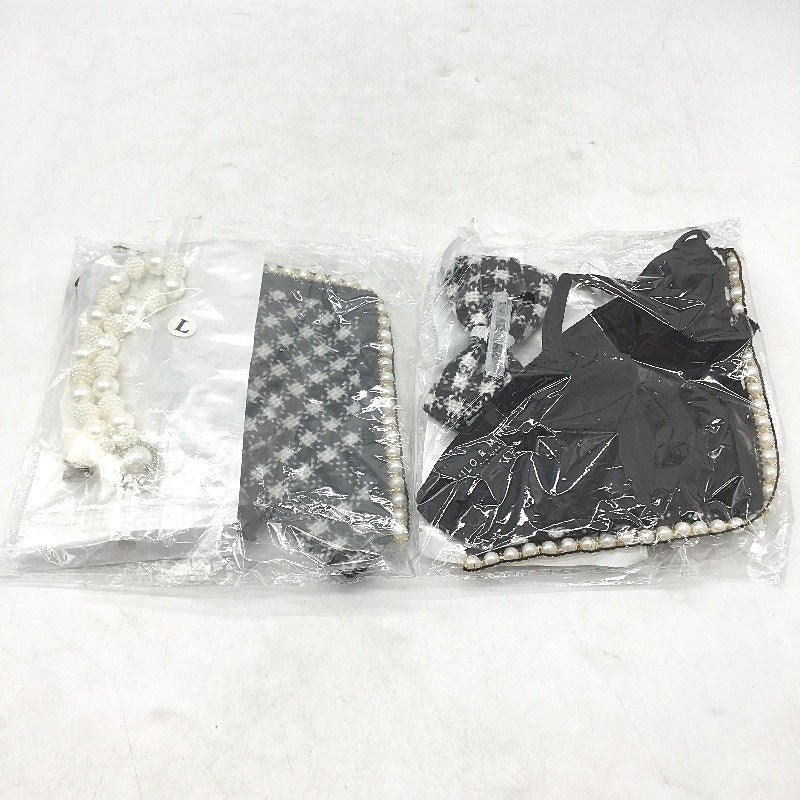 Milo & Mink 8 Pcs Black Fleece Doggy Jumpers & Accessories Bundle Dog Size XS