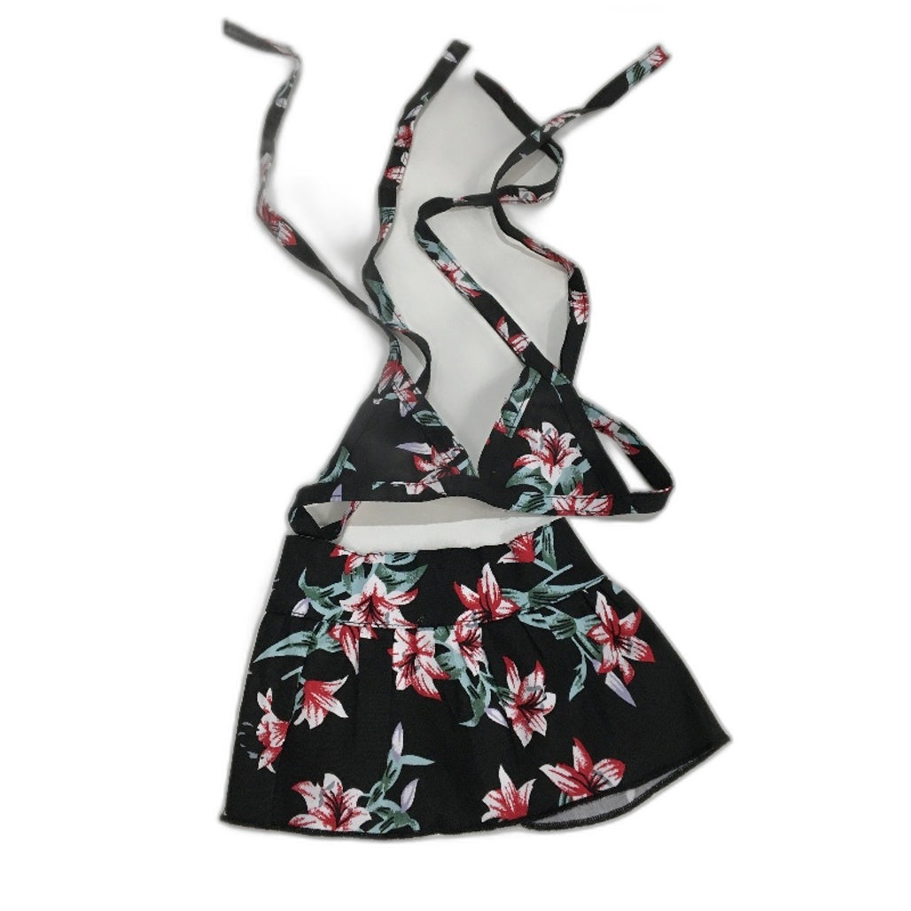 Milo & Mink 8 Pcs Floral Pattern Doggy Bikini & Accessories Bundle Dog Size XXS