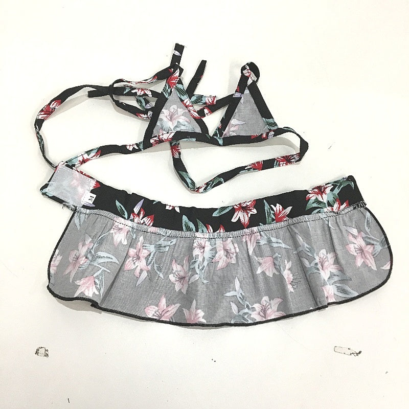 Milo & Mink 8 Pcs Floral Pattern Doggy Bikini & Accessories Bundle Dog Size XXS