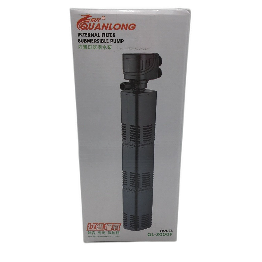 Submersible 30W Internal Fish Tank Aquarium 3 In 1 Biochemical Sponge Filter NEW