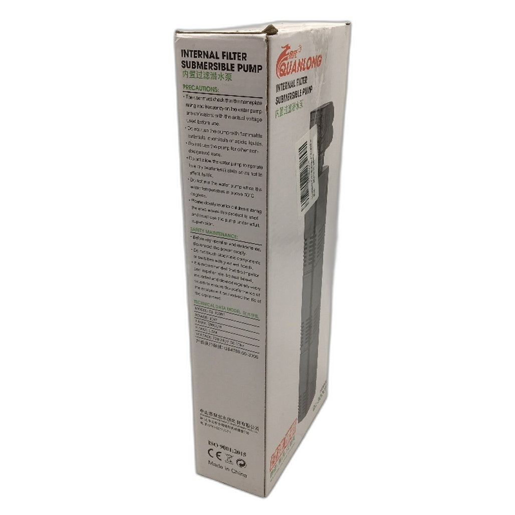 Submersible 30W Internal Fish Tank Aquarium 3 In 1 Biochemical Sponge Filter NEW