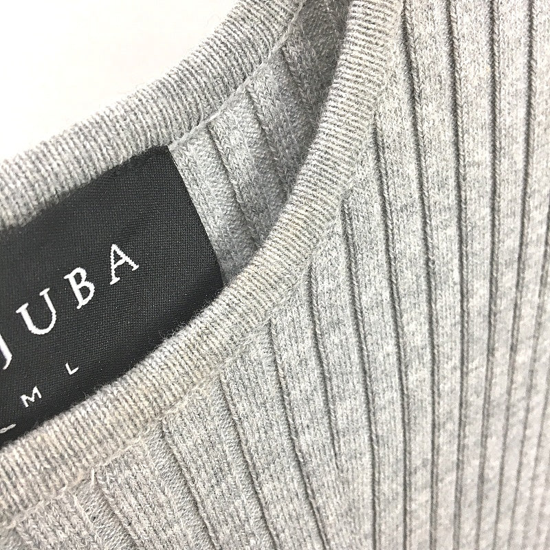 Decjuba Grey Round Neck Cotton Blend Stretchy Ribbed Knit Midi Dress Womens Sz S